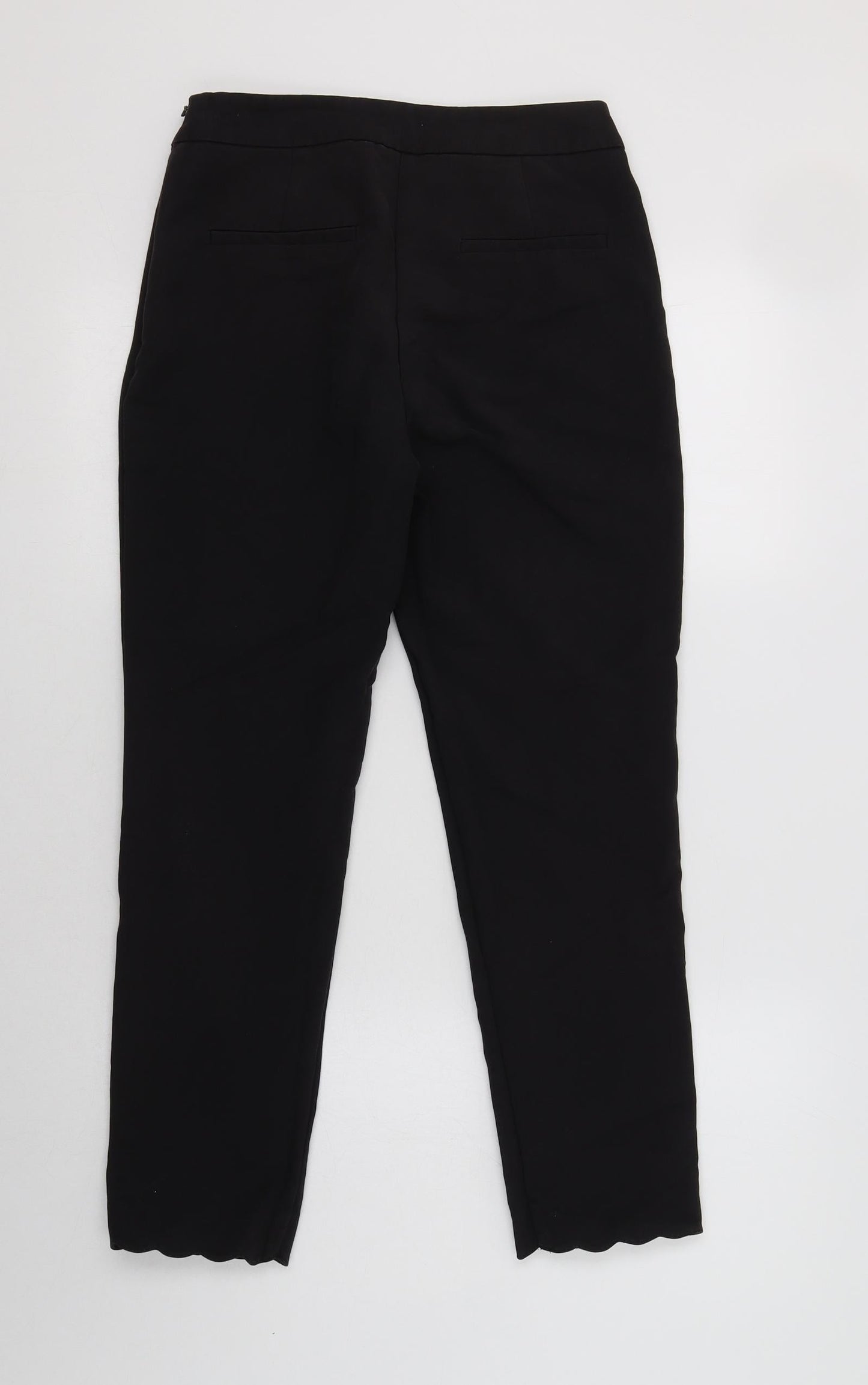 Monsoon Womens Black  Cotton Dress Pants Trousers Size 8 L27 in Regular Zip
