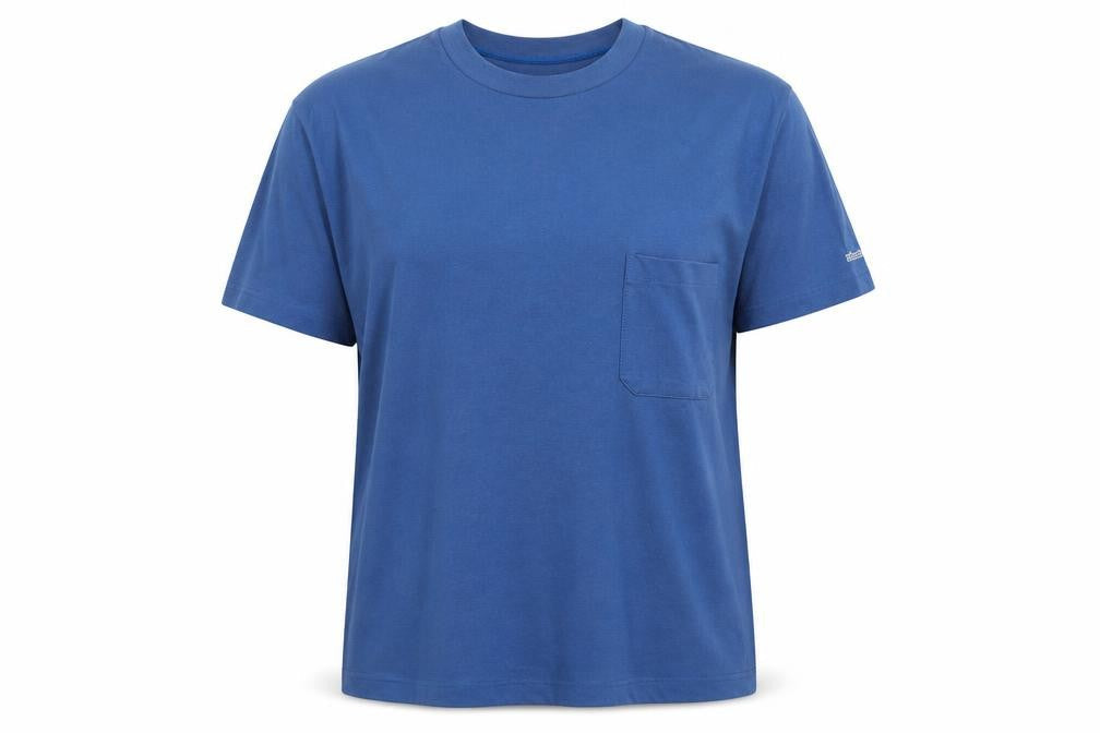 Abanderado Womens Blue  Polyester Basic T-Shirt Size L Crew Neck