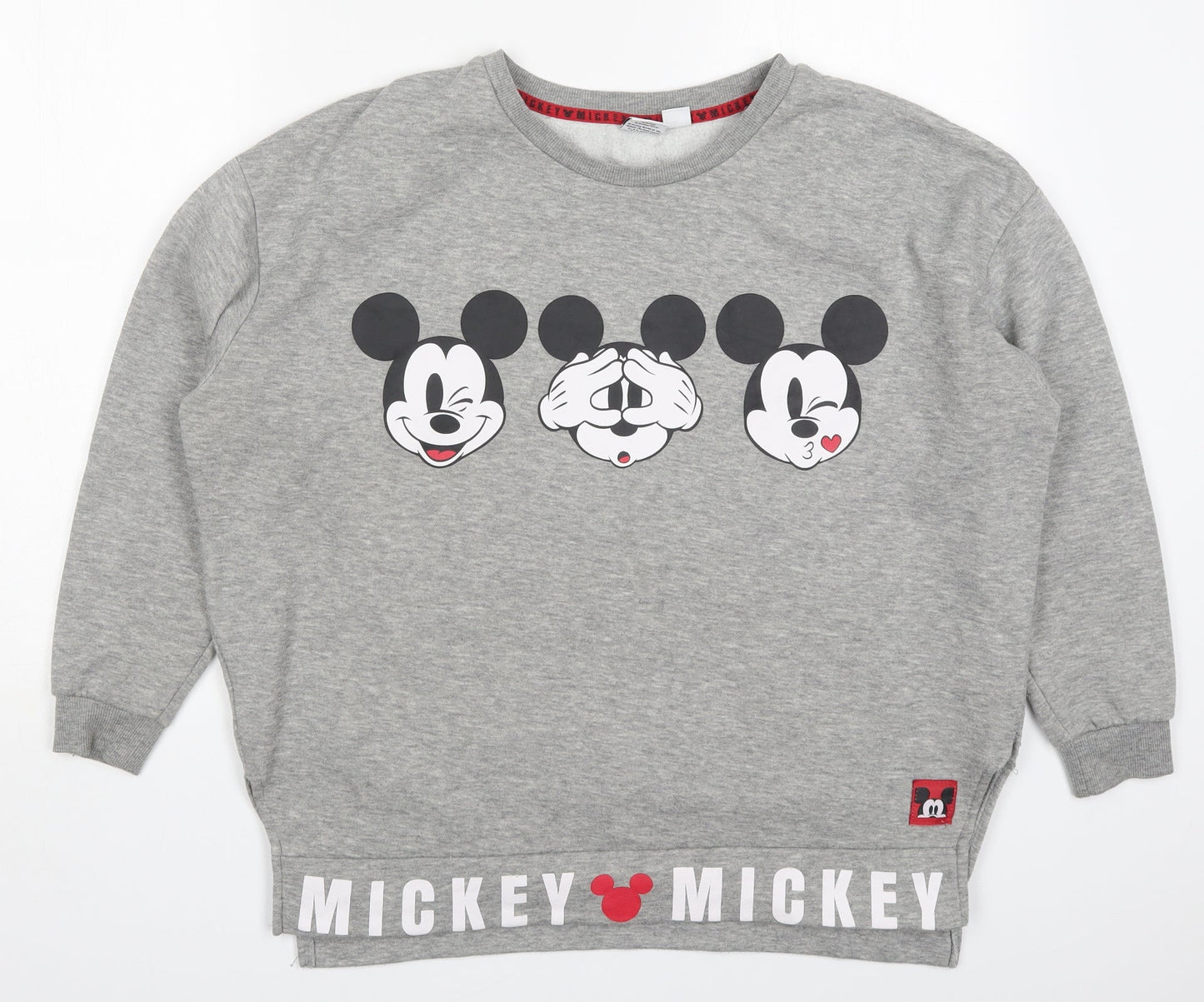 Primark Womens Grey  Polyester Pullover Sweatshirt Size 10  Pullover - Mickey Mouse