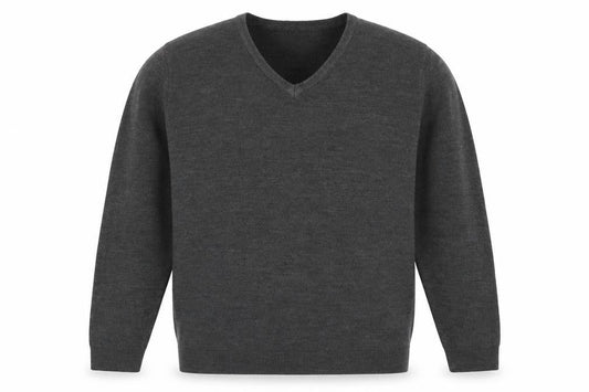 Marks & Spencer Mens Grey V-Neck  Acrylic Pullover Jumper Size L