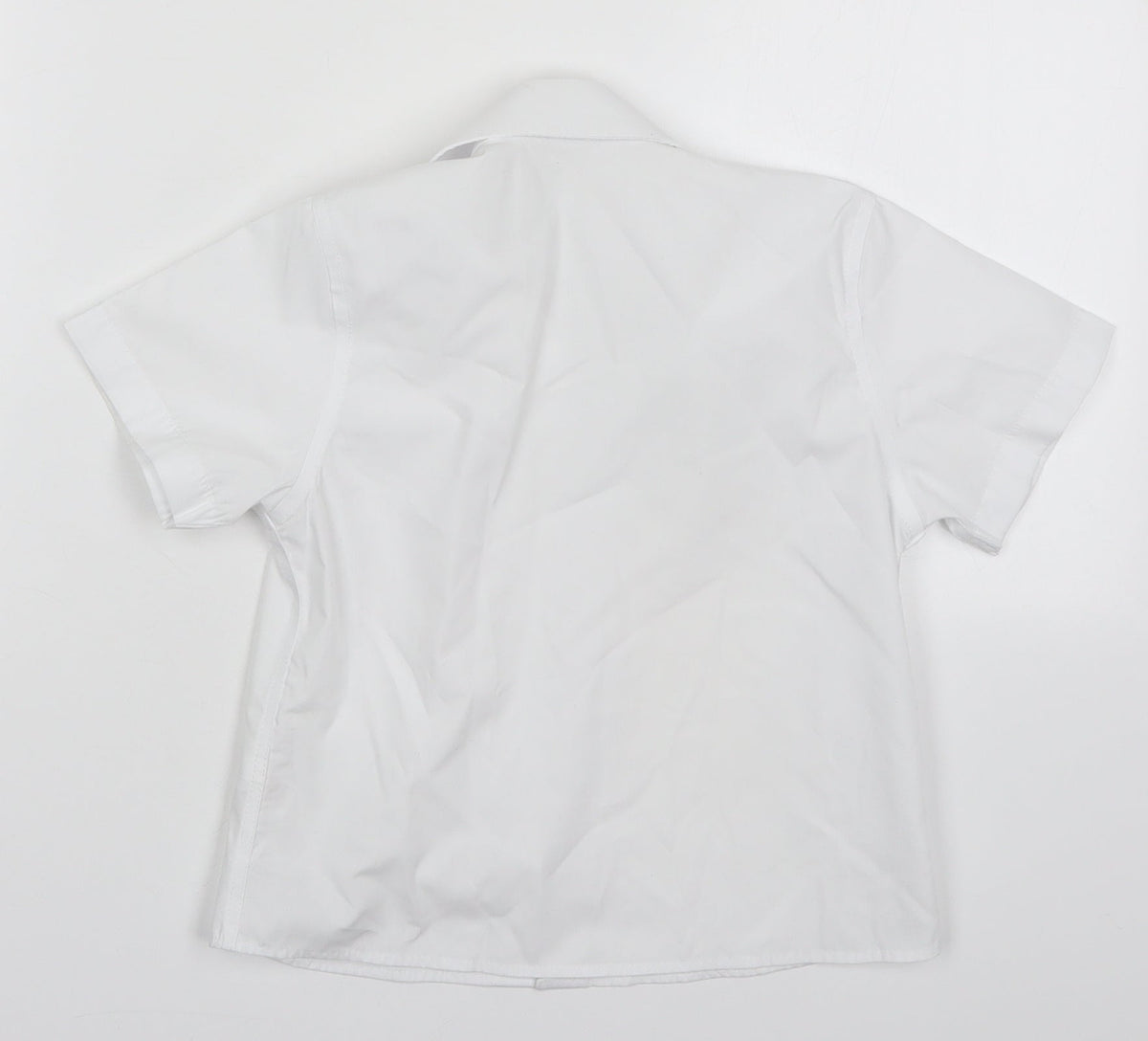 TU Boys White  Polyester Basic Button-Up Size 5 Years Collared Button