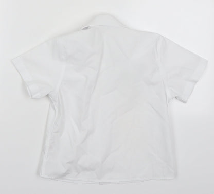 Tu Boys White  Polyester Basic Button-Up Size 5 Years Collared Button