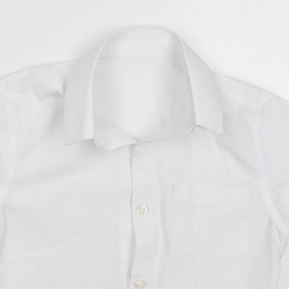 Tu Boys White  Polyester Basic Button-Up Size 5 Years Collared Button