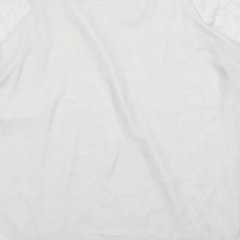 George Womens Grey Round Neck  Polyester Pullover Jumper Size 16