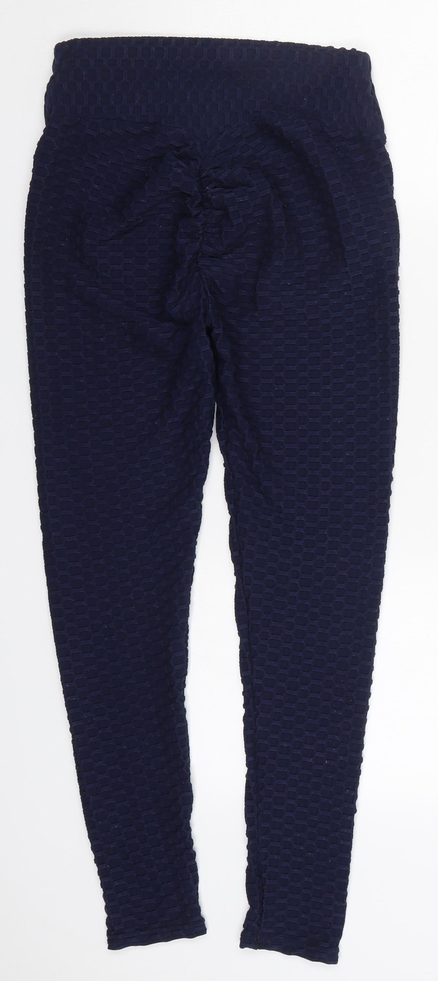 Preworn Womens Blue  Polyester Carrot Leggings Size M L25 in