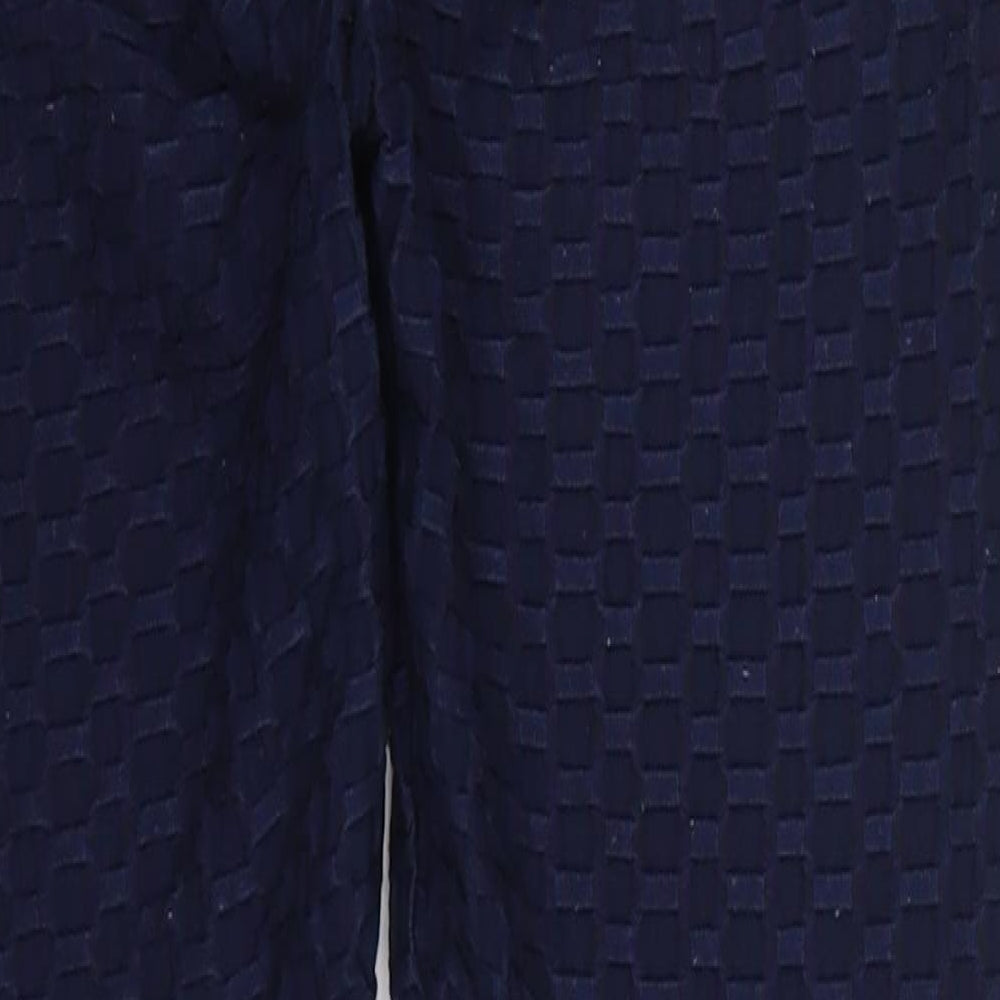Preworn Womens Blue  Polyester Carrot Leggings Size M L25 in