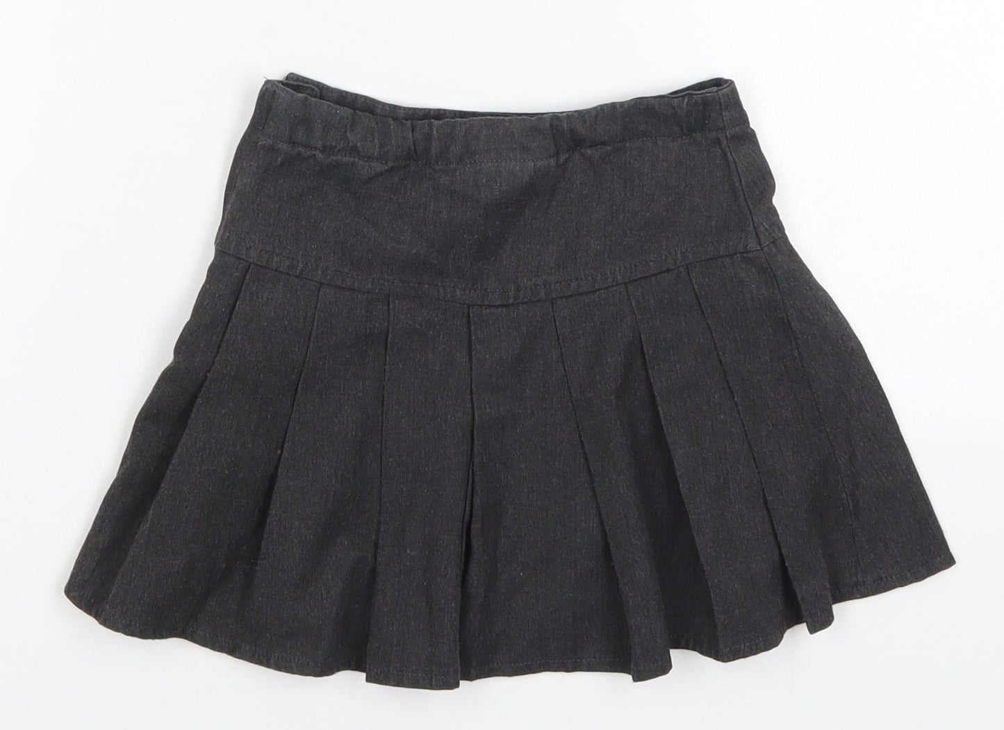 NEXT Girls Grey  Polyester Pleated Skirt Size 3 Years  Regular Zip