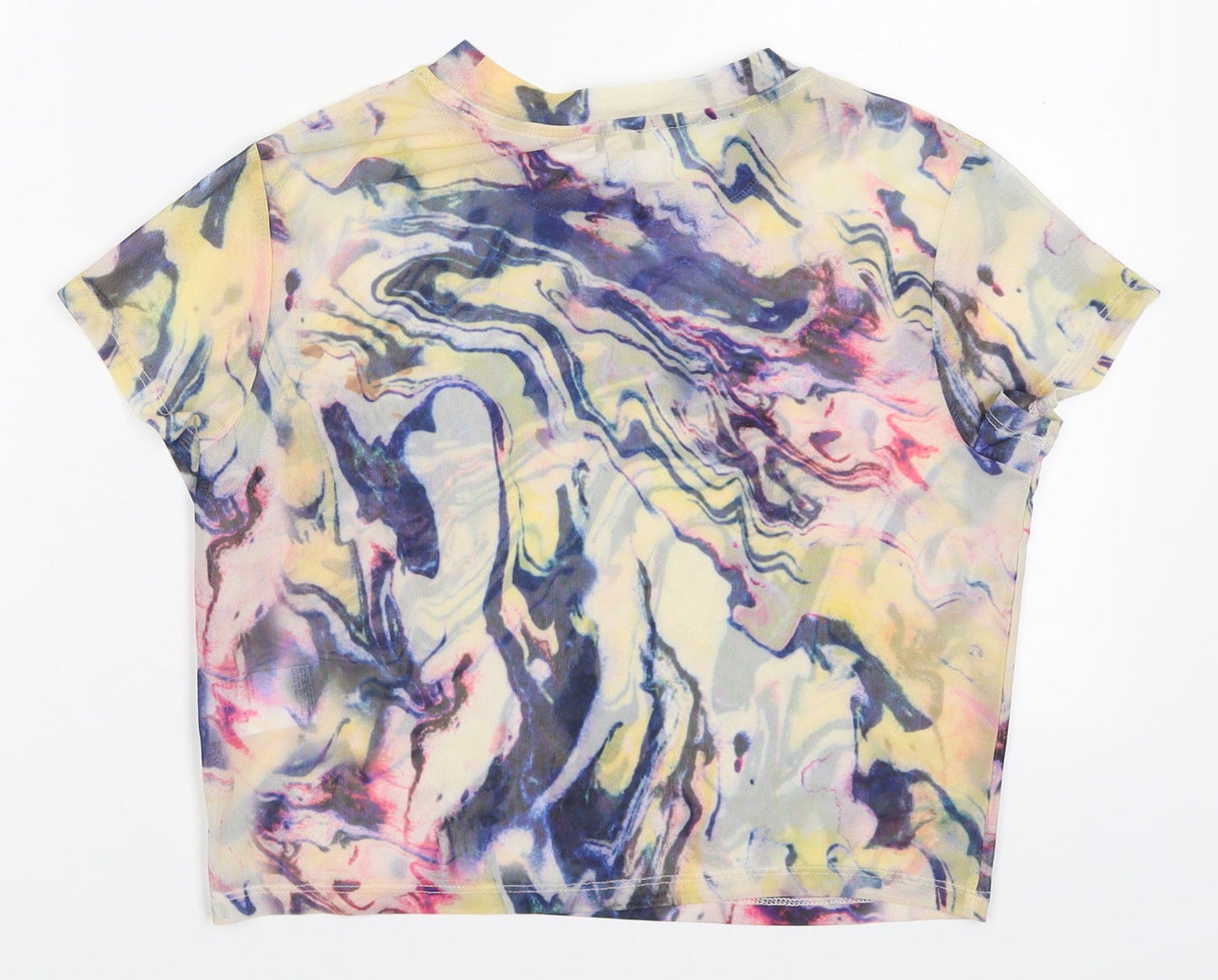 Light Before Dark Womens Multicoloured  Polyester Basic T-Shirt Size M Crew Neck - Abstract