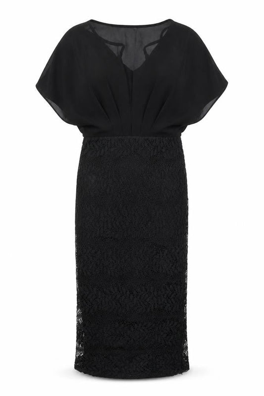 Girl In Mind Womens Black  Polyester Pencil Dress  Size 10  Crew Neck Zip