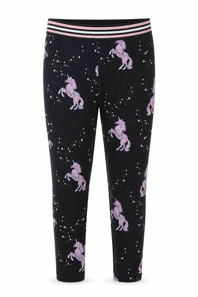 TU Girls Black Spotted Cotton Jegging Trousers Size 9 Months  Regular  - Unicorn
