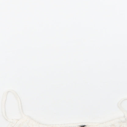 Nasty Gal Womens White  Polyester Basic Tank Size 6 Round Neck