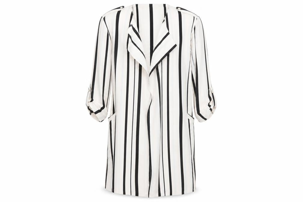 walis Womens Multicoloured Round Neck Striped Polyester Cardigan Jumper Size 12