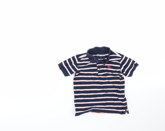 NEXT Baby Multicoloured Striped 100% Cotton Basic Polo Size 12-18 Months Collared