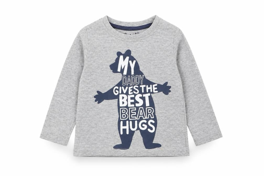Rebel Baby Grey  Cotton Basic T-Shirt Size 18-24 Months Roll Neck