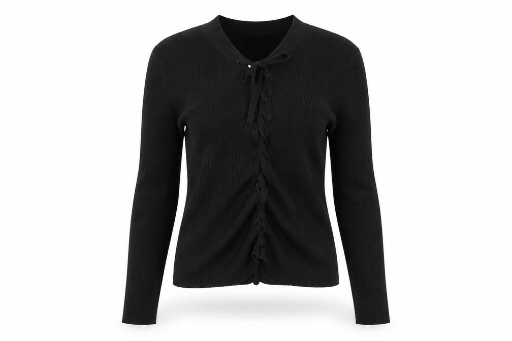 H&M Womens Black Round Neck  Viscose Pullover Jumper Size M