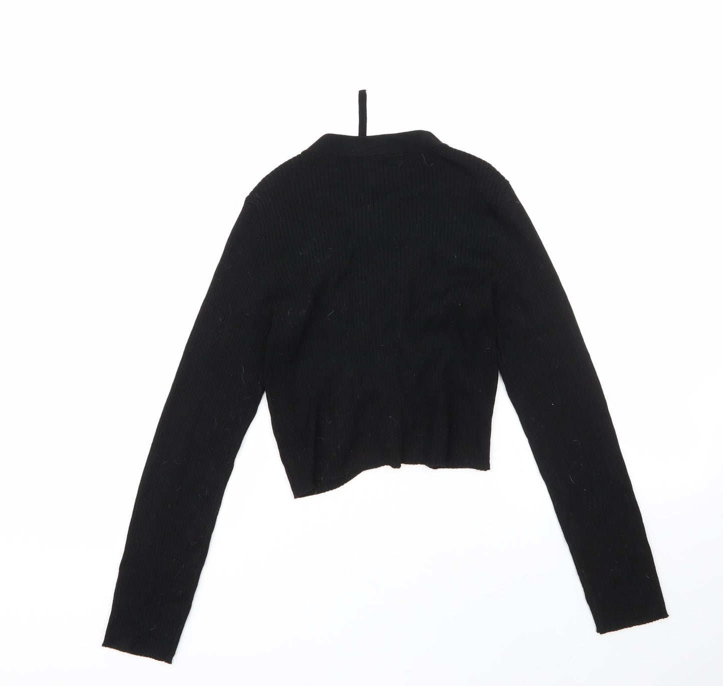 H&M Womens Black Round Neck  Viscose Pullover Jumper Size M