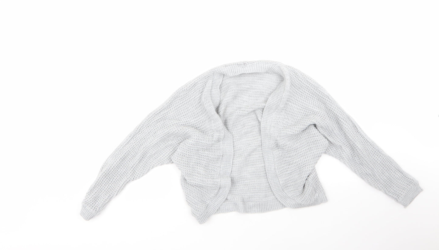 boohoo  Womens Grey Round Neck  Polyester Cardigan Jumper Size M