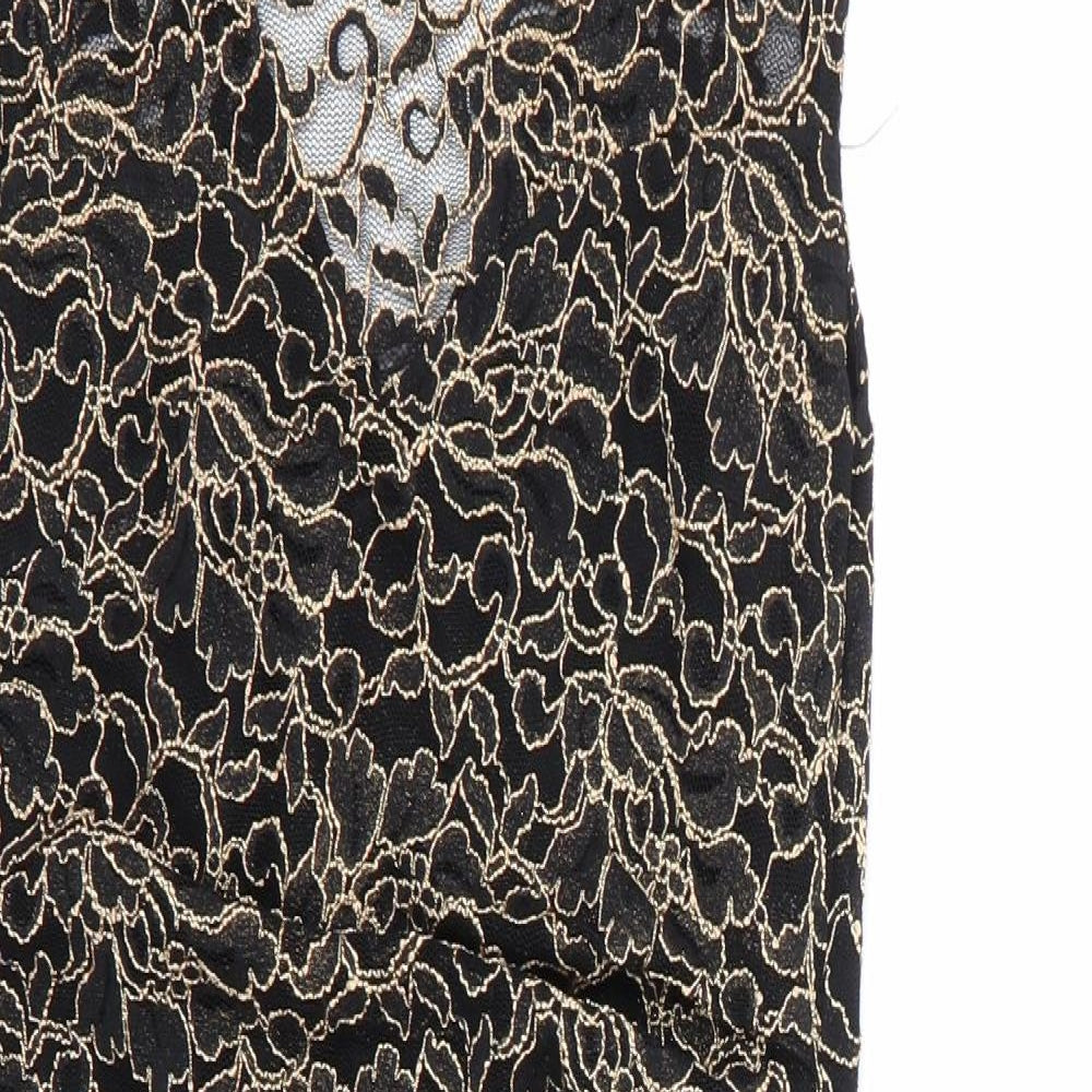 Lipsy Womens Multicoloured Geometric Polyamide Fit & Flare  Size 10  Round Neck