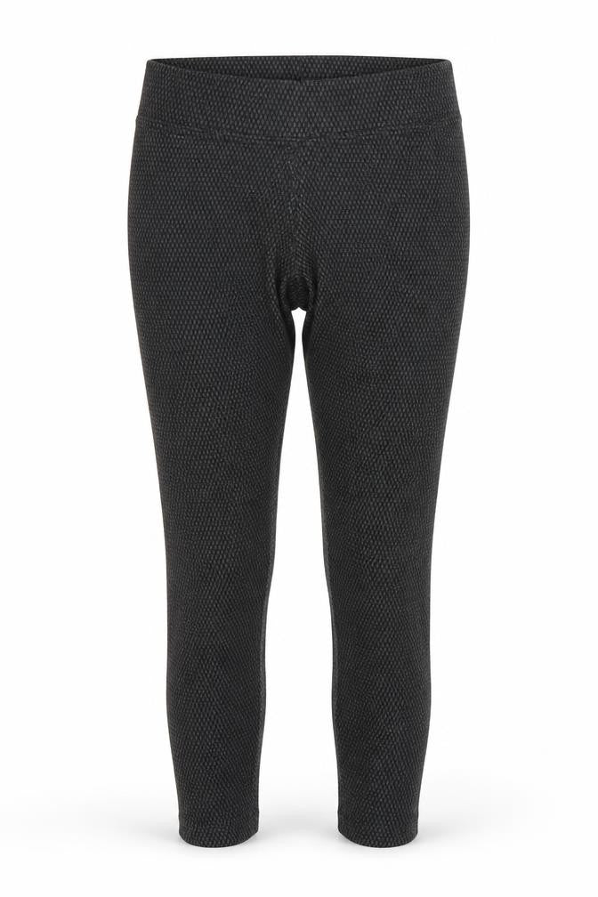 Marks & Spencer Womens Grey Geometric Polyester Cropped Leggings Size 10 L22 in