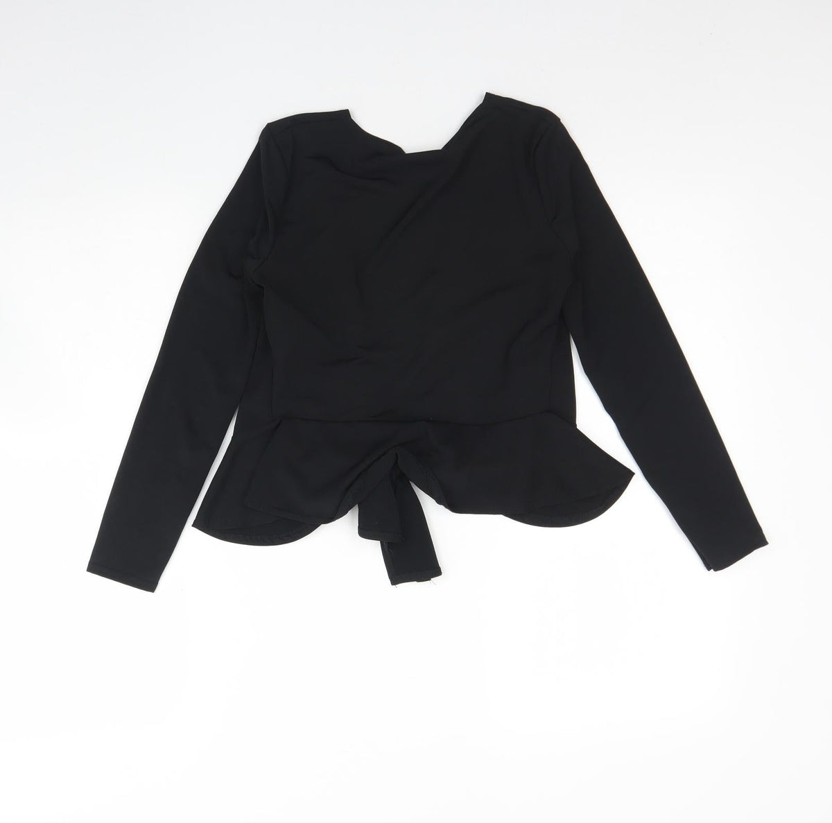 Boohoo Womens Black   Jacket  Size 6  Tie