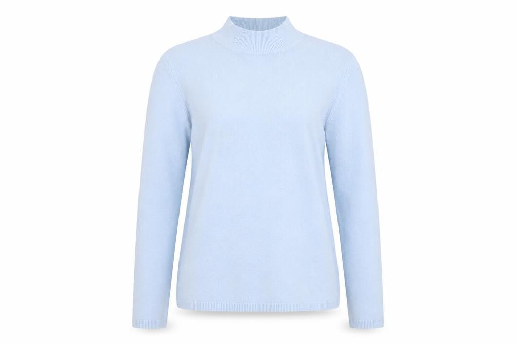 Only Womens Blue Round Neck  Acrylic Pullover Jumper Size L