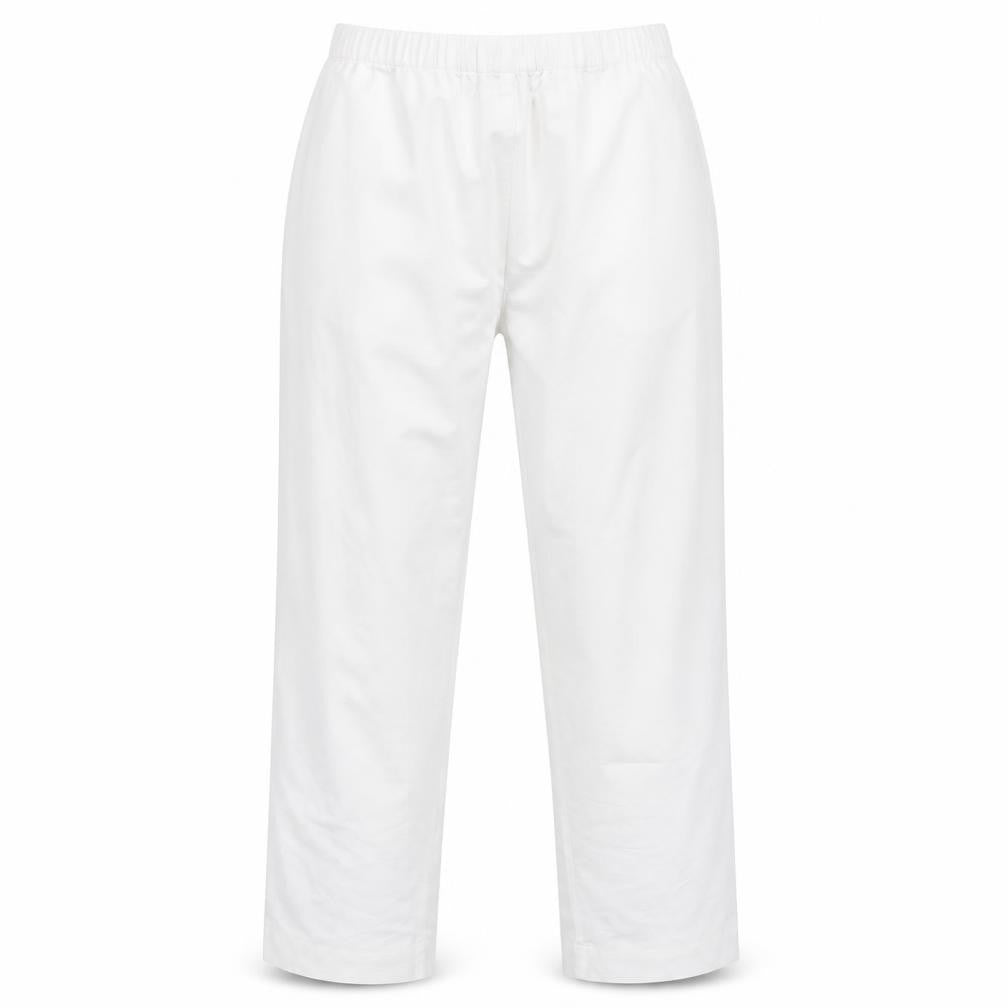 Preworn Womens White  Polyester Trousers  Size M L30 in Regular