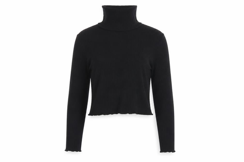 SheIn Womens Black High Neck  Polyester Pullover Jumper Size M