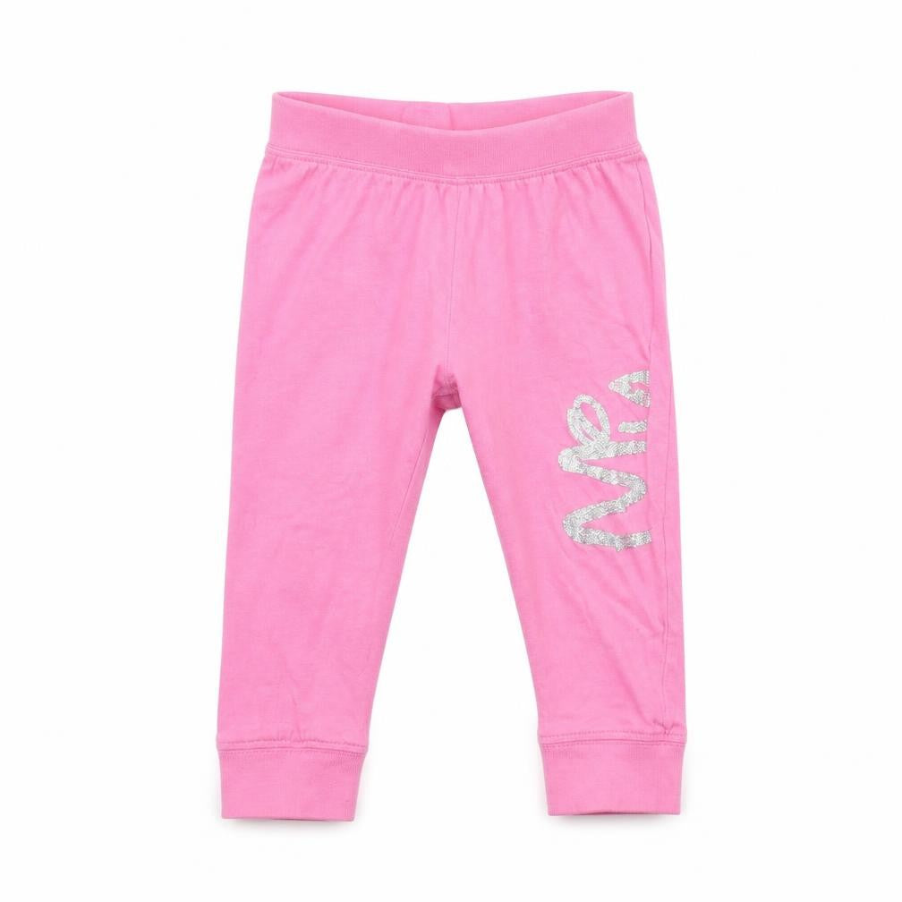 Preworn Girls Pink  Cotton Capri Trousers Size 2 Years  Regular