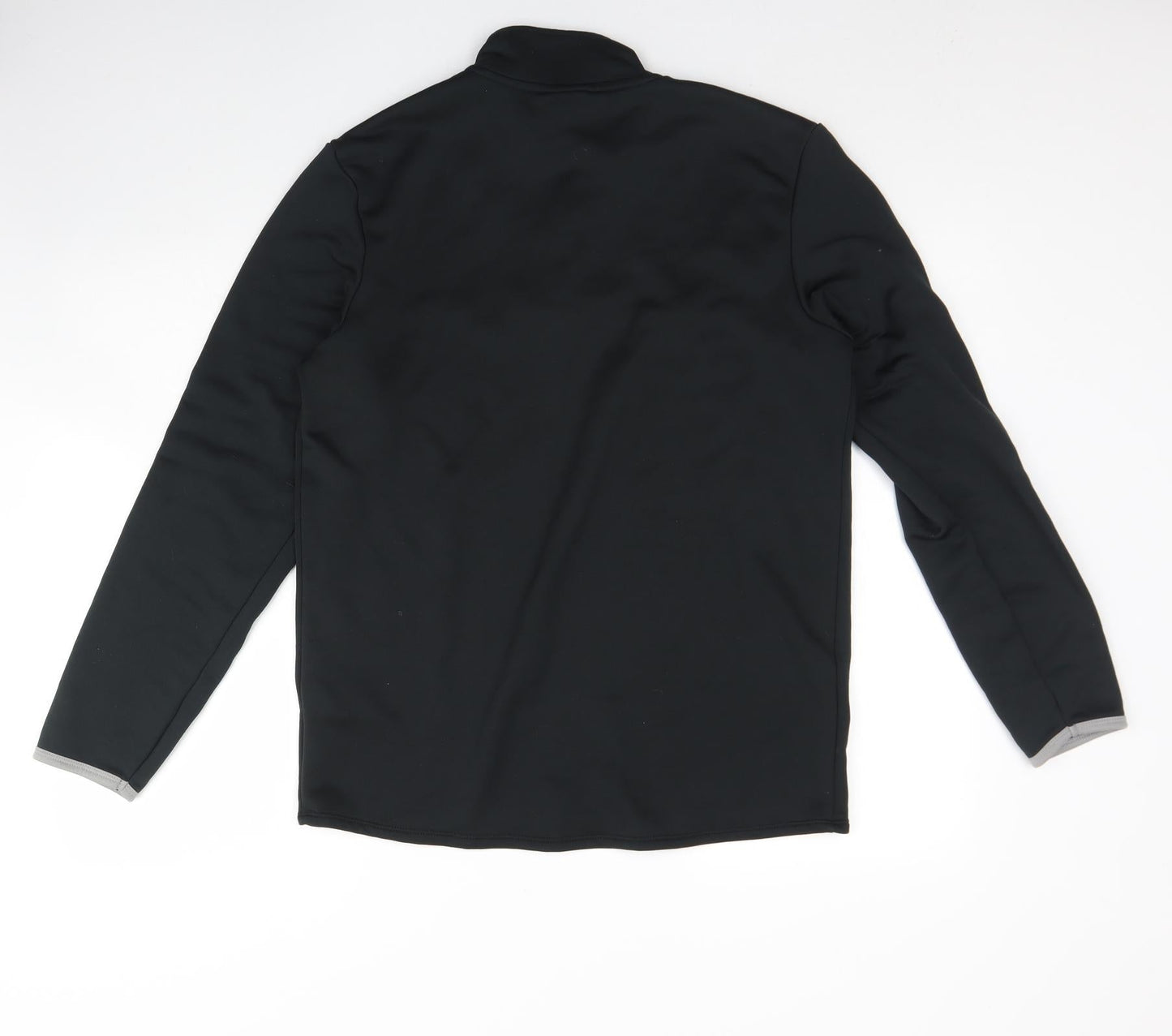 Umbro Mens Black High Neck  Polyester Henley Jumper Size M