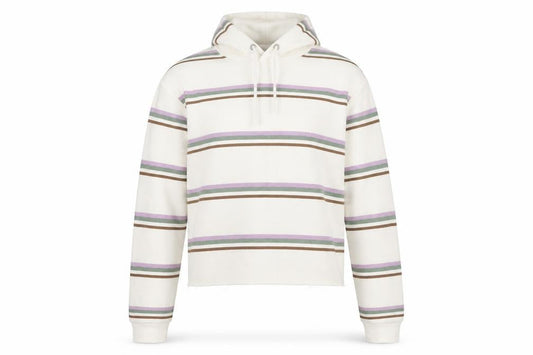 Primark Womens White Striped Cotton Pullover Hoodie Size 2XS
