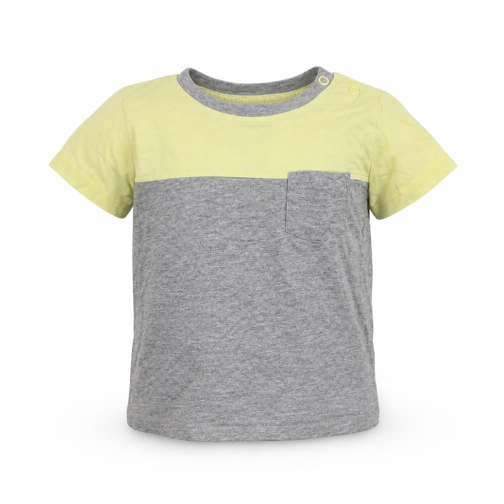 TU Baby Grey  Cotton Basic T-Shirt Size 9-12 Months Round Neck