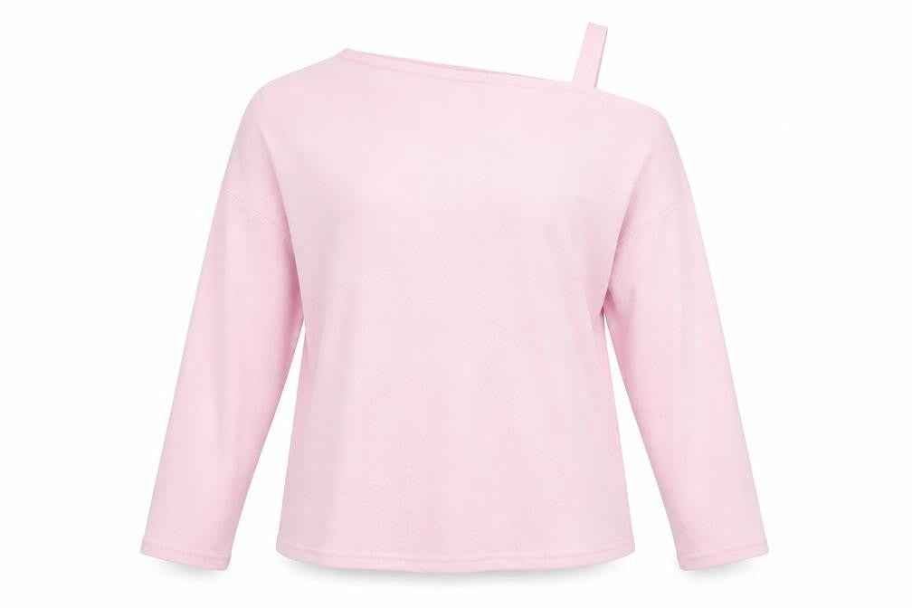New Look Womens Pink Round Neck  Polyester Pullover Jumper Size M