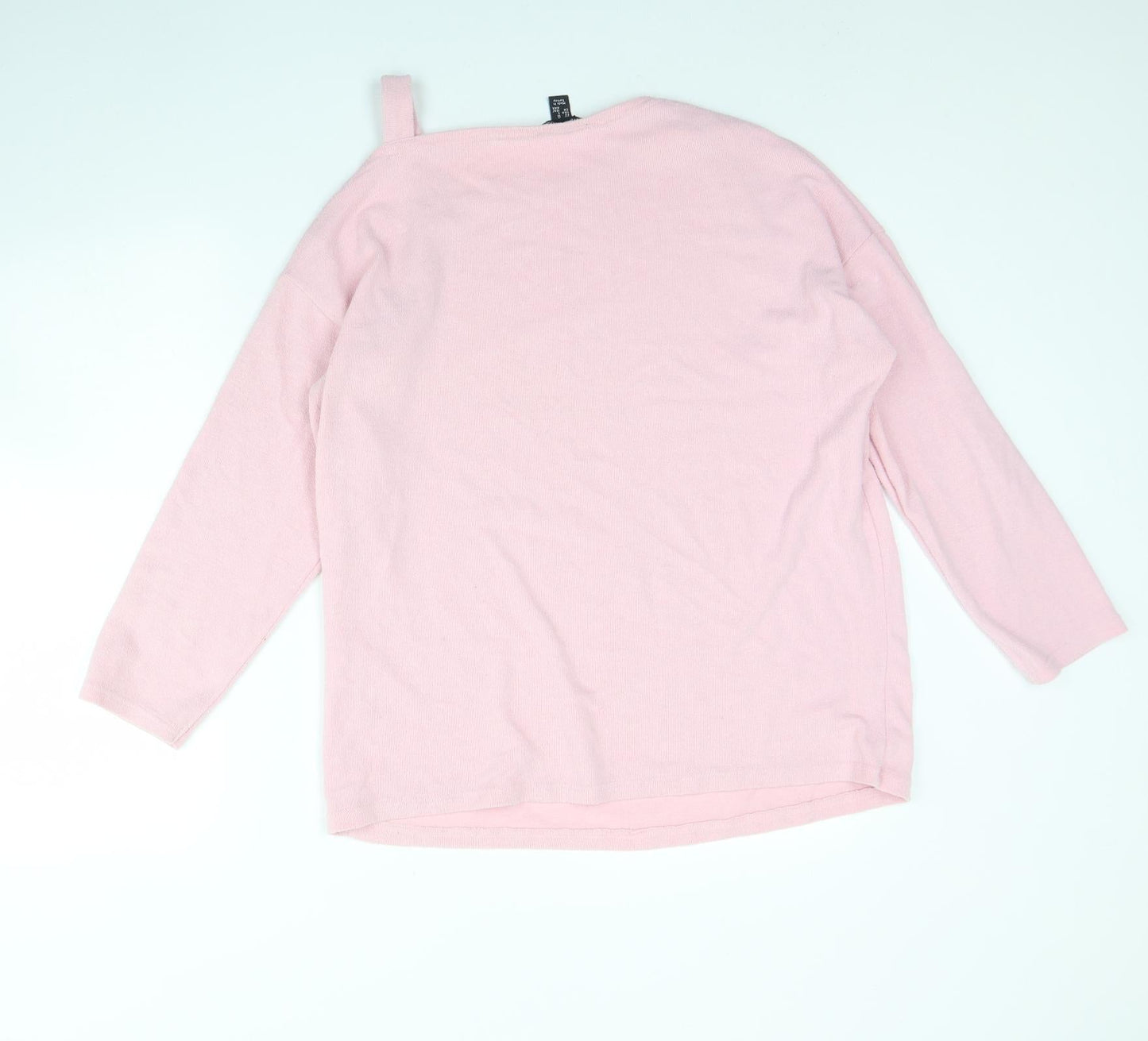 New Look Womens Pink Round Neck  Polyester Pullover Jumper Size M