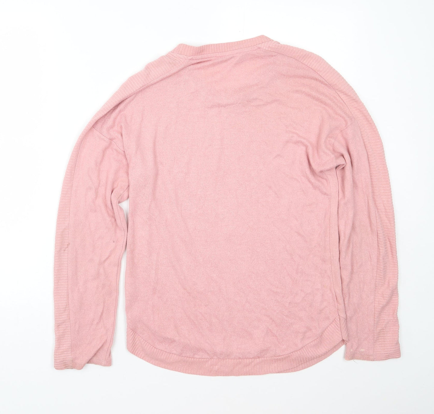 George Womens Pink Crew Neck  Viscose Pullover Jumper Size S
