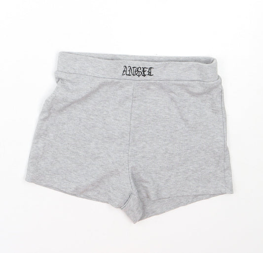 Shien Womens Grey  Cotton Sweat Shorts Size XS  Regular