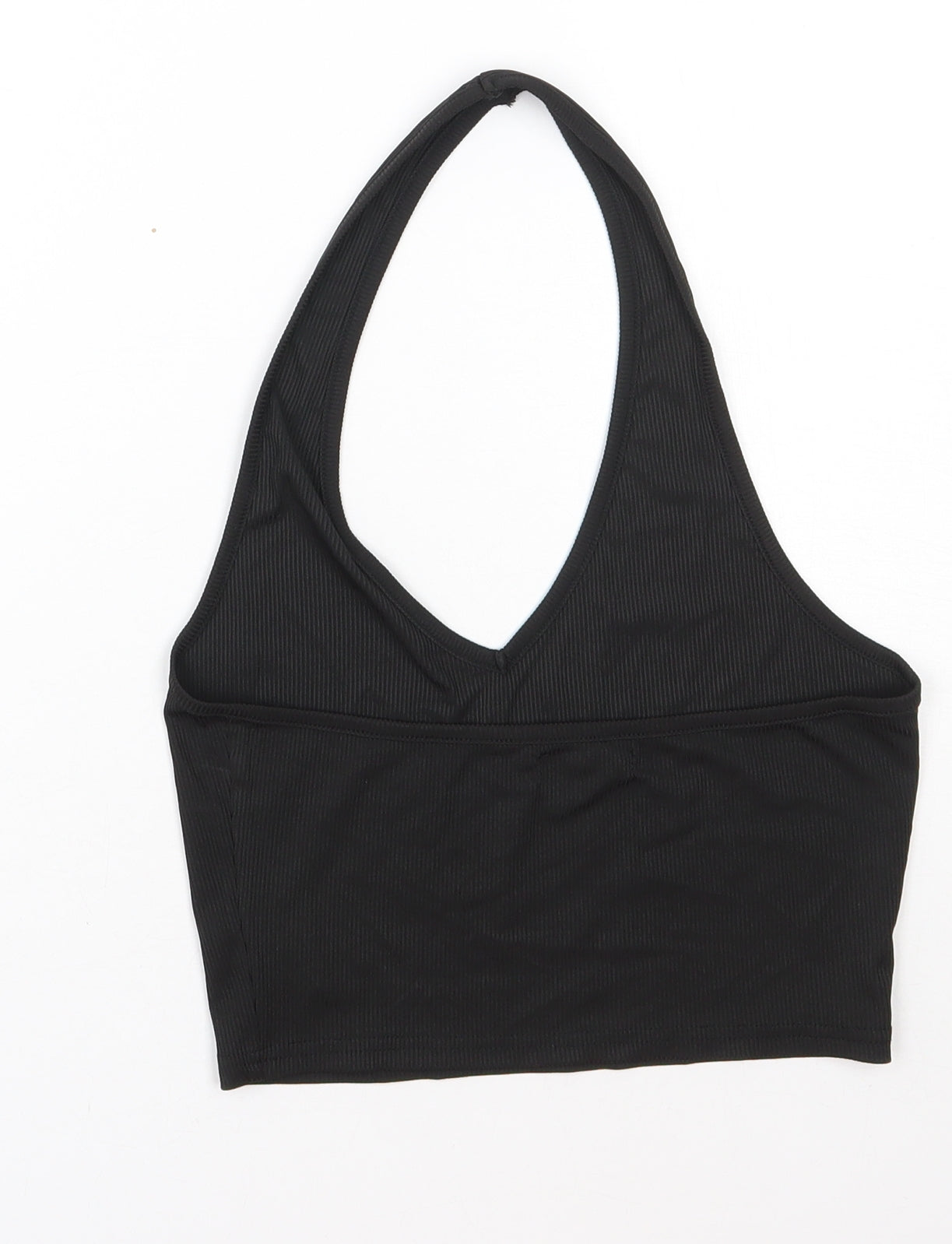 ROMWE Womens Black  Polyester Cropped Tank Size XS Round Neck