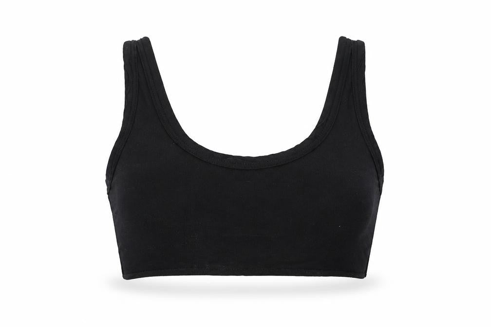 SHEIN Shien Womens Black  Cotton Cropped Tank Size XS Scoop Neck