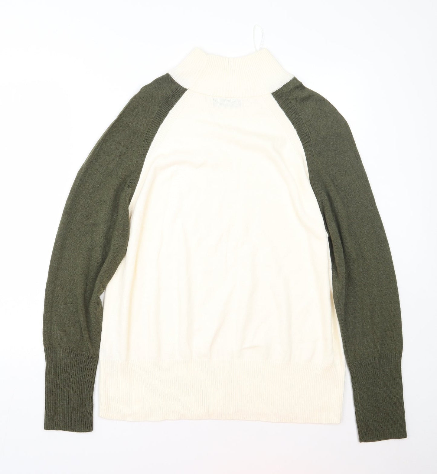 M&S Womens Beige Round Neck  Acrylic Pullover Jumper Size L
