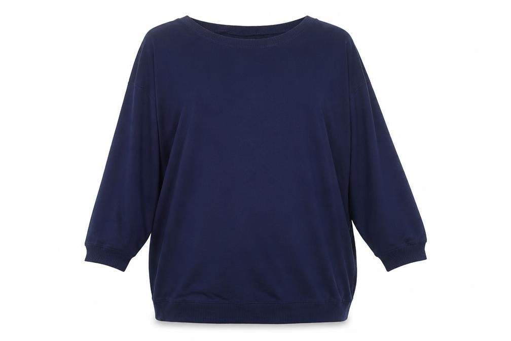 Studio Womens Blue Round Neck  Polyester Pullover Jumper Size 12
