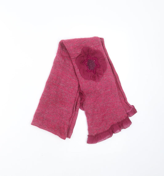 Preworn Womens Pink Floral Polyester  Scarf