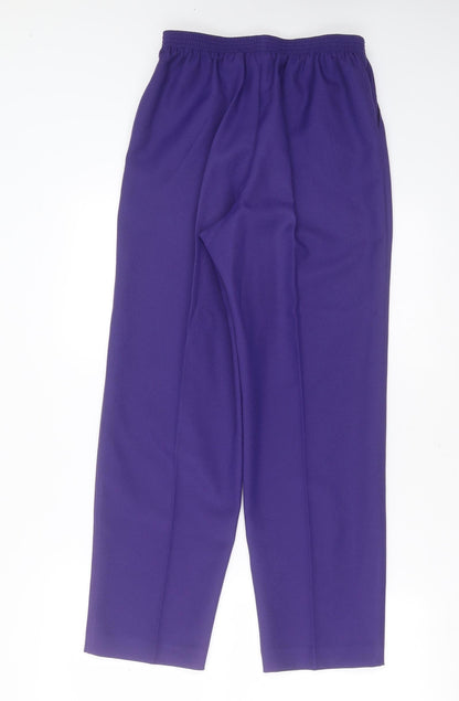 Alfred Dunner Womens Purple  Polyester Trousers  Size 10 L27 in Regular