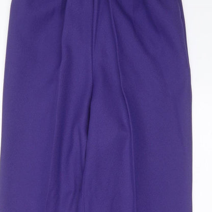 Alfred Dunner Womens Purple  Polyester Trousers  Size 10 L27 in Regular