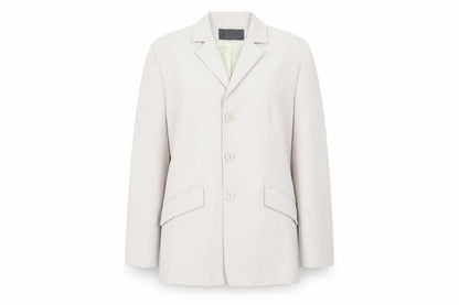 Essentials Womens Beige  Polyester Jacket Suit Jacket Size 14
