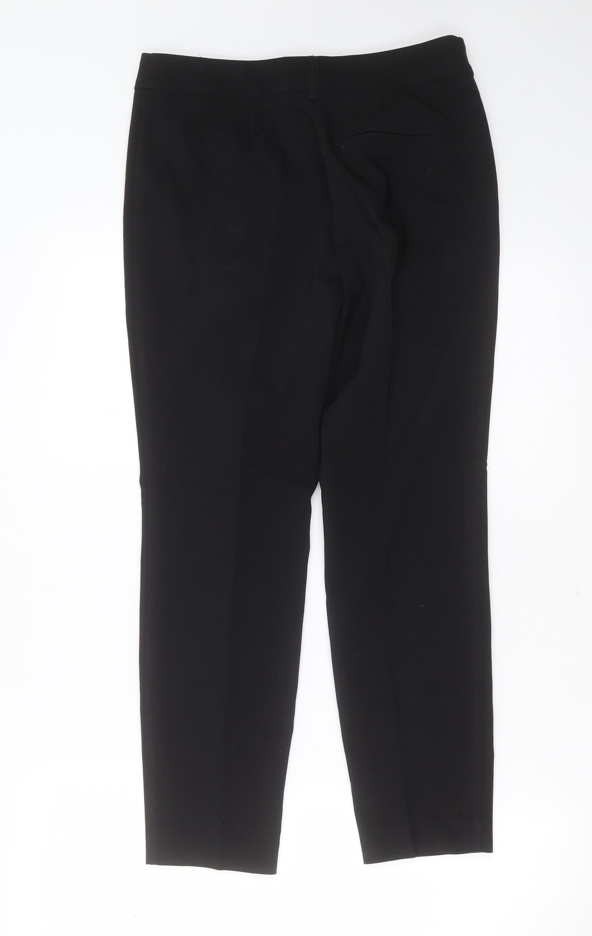 Papaya Womens Black  Cotton Trousers  Size 8 L25 in Slim
