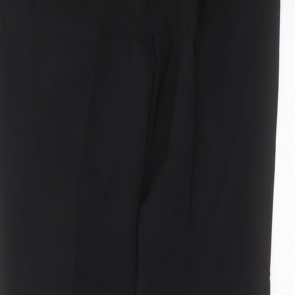 Papaya Womens Black  Cotton Trousers  Size 8 L25 in Slim