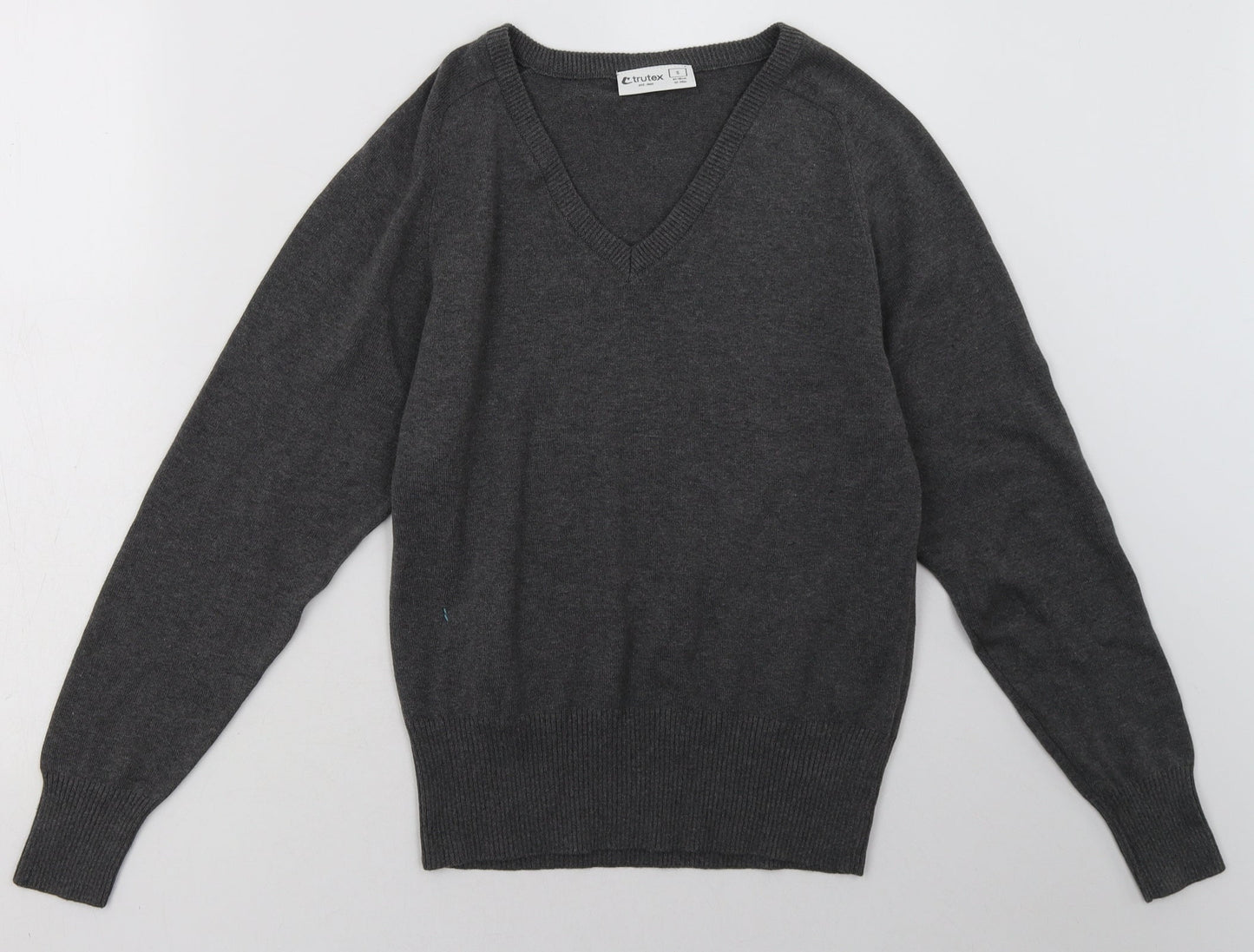 trutex Mens Grey  Cotton Pullover Sweatshirt Size S