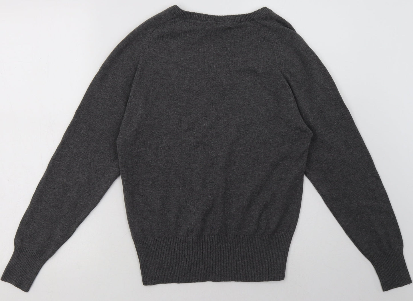 trutex Mens Grey  Cotton Pullover Sweatshirt Size S