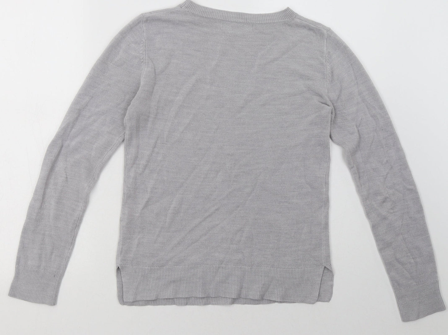Marks and Spencer Womens Grey  Acrylic Pullover Sweatshirt Size 6  Pullover