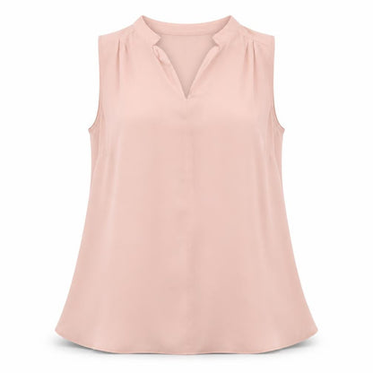 vonmarch Womens Pink  Polyester Basic Blouse Size 14 V-Neck