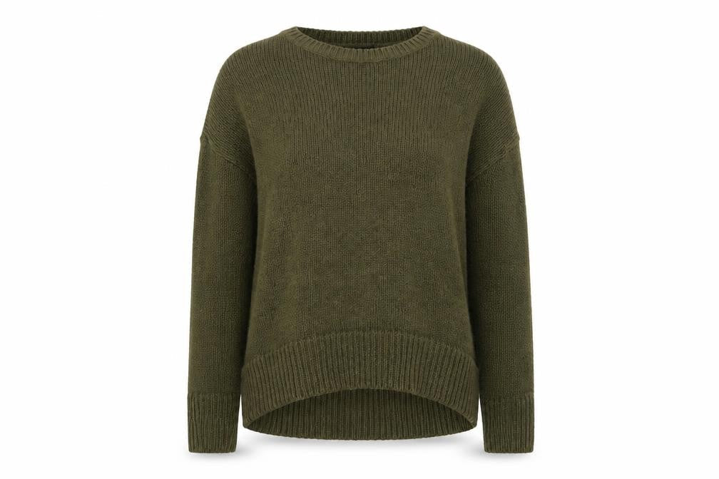 New Look Womens Green Round Neck  Acrylic Pullover Jumper Size S